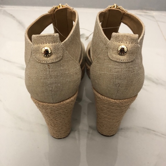 Michael Kors Berkley Espadrille Wegde light gold 10 - Picture 5 of 9